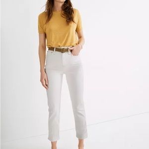 Madewell White Classic Straight Jean AJ203